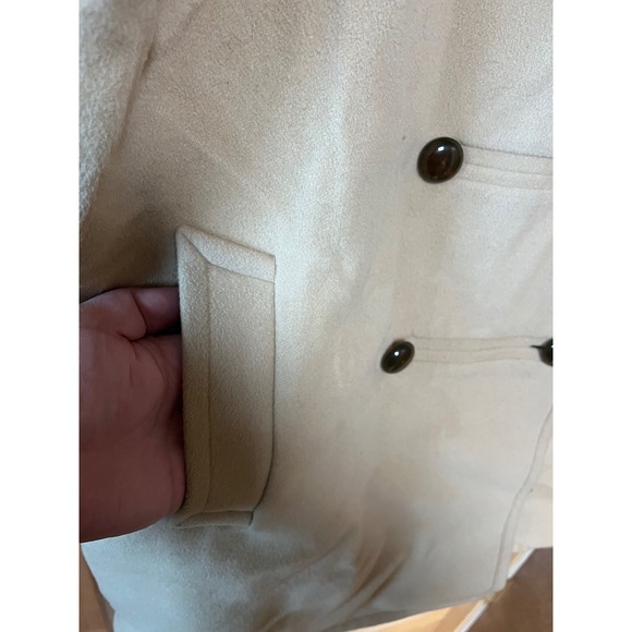 Talbots Double Breasted‎ Wool Blend Coat Beige 18W - Picture 2 of 5